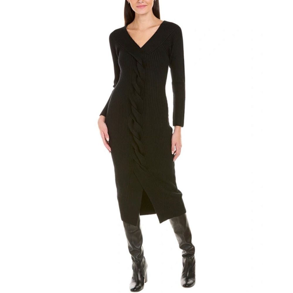 AMUR Trianna Rib-Knit Midi Dress size XS
